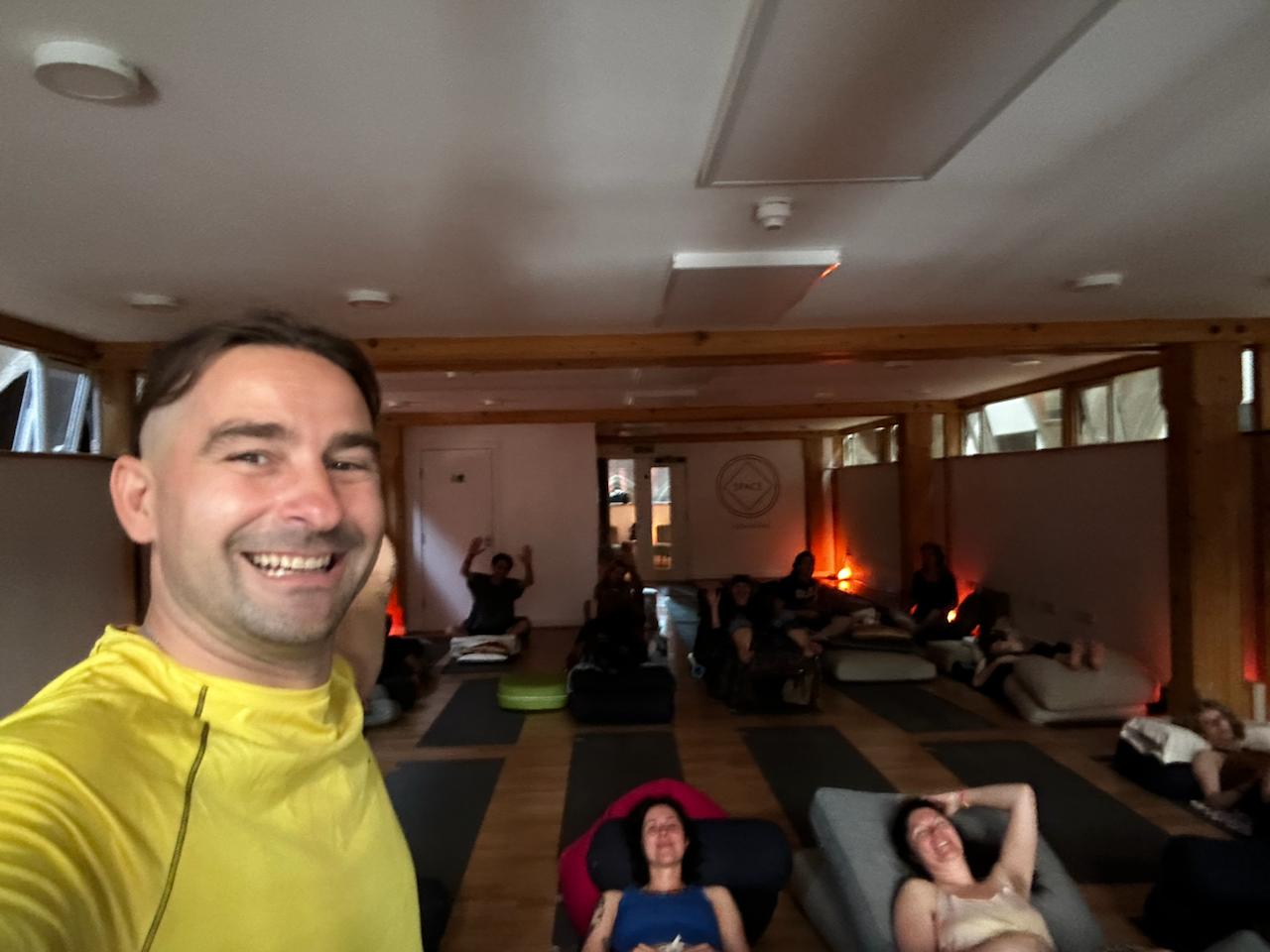 Feodor guiding an “Into the Light” breathwork journey.